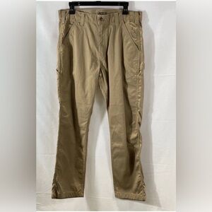 Men's Carhartt Men's Relaxed Fit Twill Utility Work Pants Khaki NWT